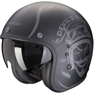 Casco de moto abierto Scorpion Belfast Evo ROMEO negro-plata mate