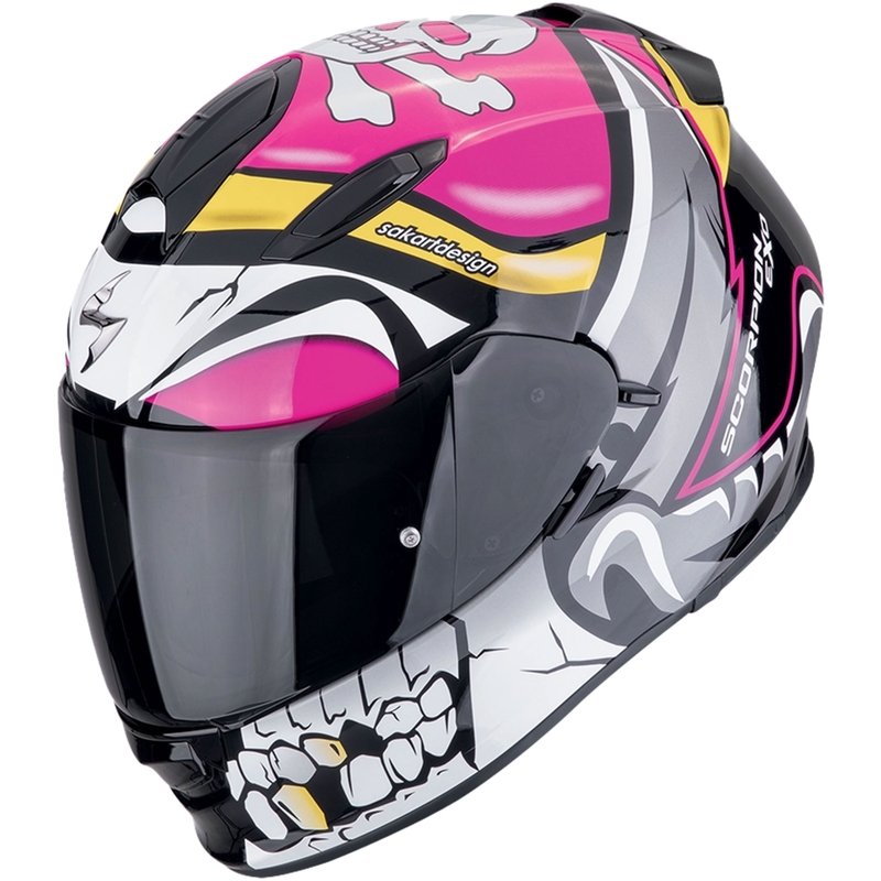 Casco integral de moto Scorpion EXO-491 PIRATE rosa