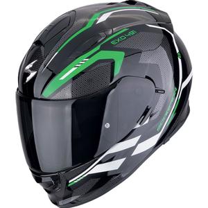Casco integral de moto Scorpion EXO-491 KRYPTA negro-verde-blanco