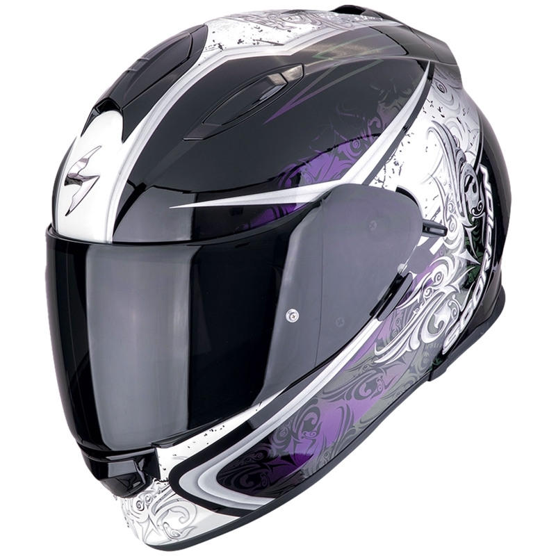 Casco integral de moto Scorpion EXO-491 RUN color negro camaleón