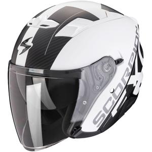 Casco de moto abierto SCORPION EXO-230 QR blanco-negro mate