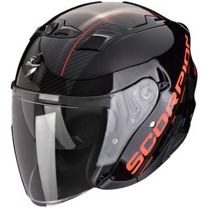 Casco de moto abierto SCORPION EXO-230 QR negro-rojo