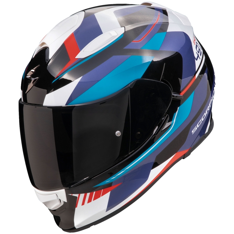 Casco integral de moto Scorpion EXO-491 Abilis negro-azul-rojo