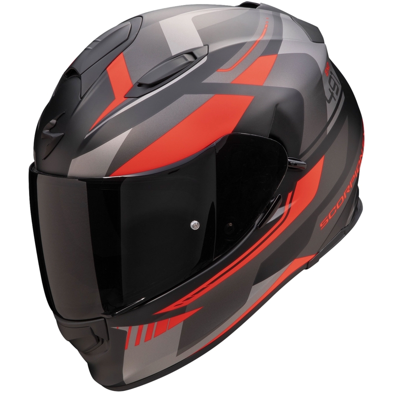 Casco integral de moto Scorpion EXO-491 Abilis negro-gris-rojo liquidación