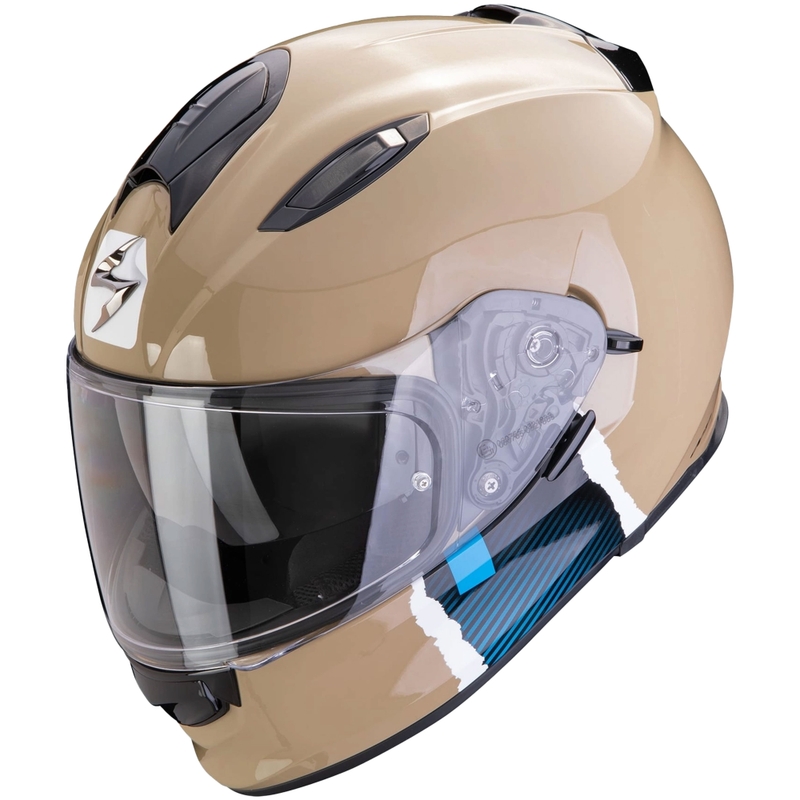 Casco integral de moto Scorpion EXO-491 CODE color azul arena