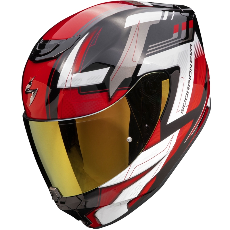 Casco integral de moto Scorpion EXO-391 Captor negro-rojo liquidación