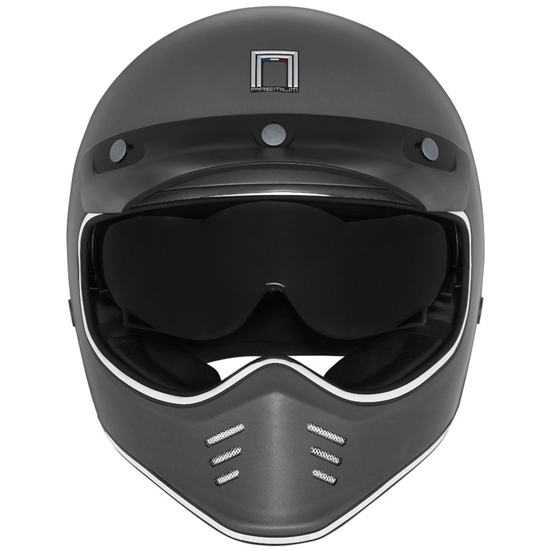 Casco integral de moto NOX PREMIUM SEVENTY II, titanio