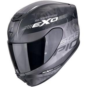 Casco integral de moto Scorpion EXO-391 AVA negro-plata mate