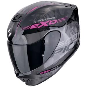 Casco integral de moto Scorpion EXO-391 AVA negro-rosa