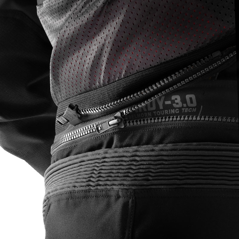 Pantalón moto Rebelhorn Hardy 3.0 beige-gris-rojo