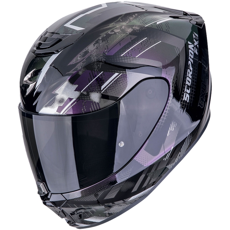 Casco integral de moto Scorpion EXO-391 CLUTTER color negro camaleón