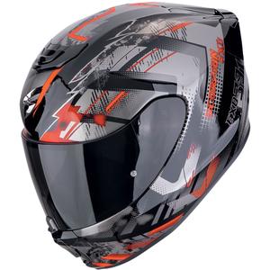 Casco integral de moto Scorpion EXO-391 CLUTTER negro-rojo
