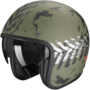 Casco de moto abierto Scorpion Belfast EVO NEVADA verde-plata