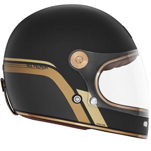 Casco integral de moto NOX PREMIUM REVENGE negro mate-dorado