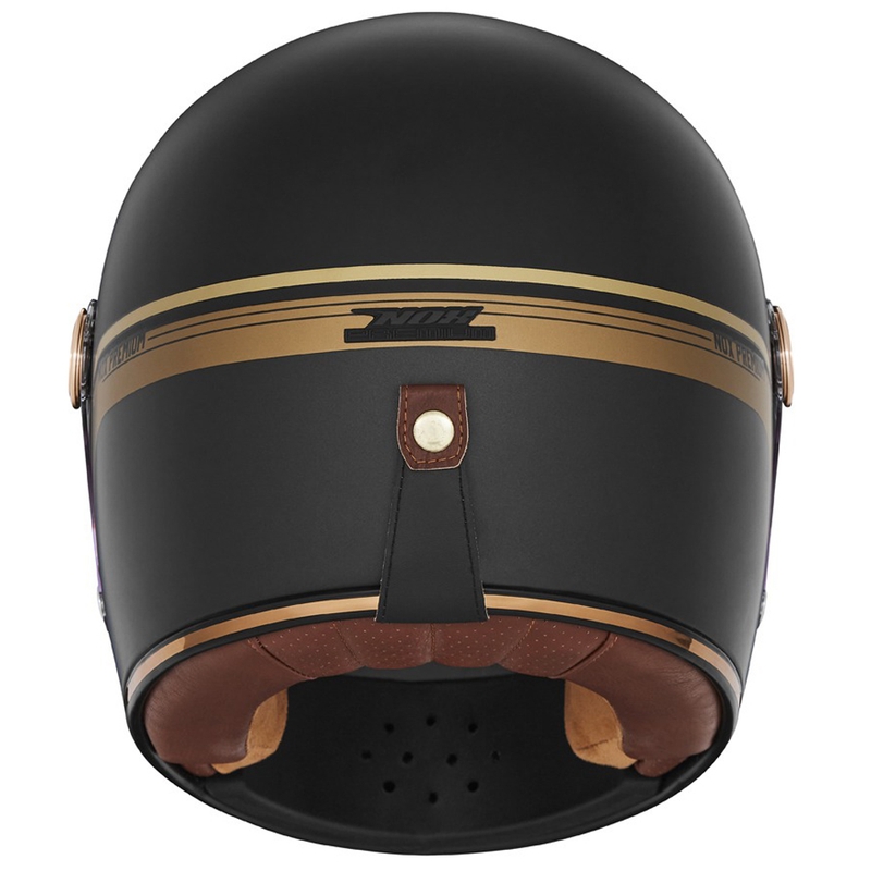 Casco integral de moto NOX PREMIUM REVENGE negro mate-dorado