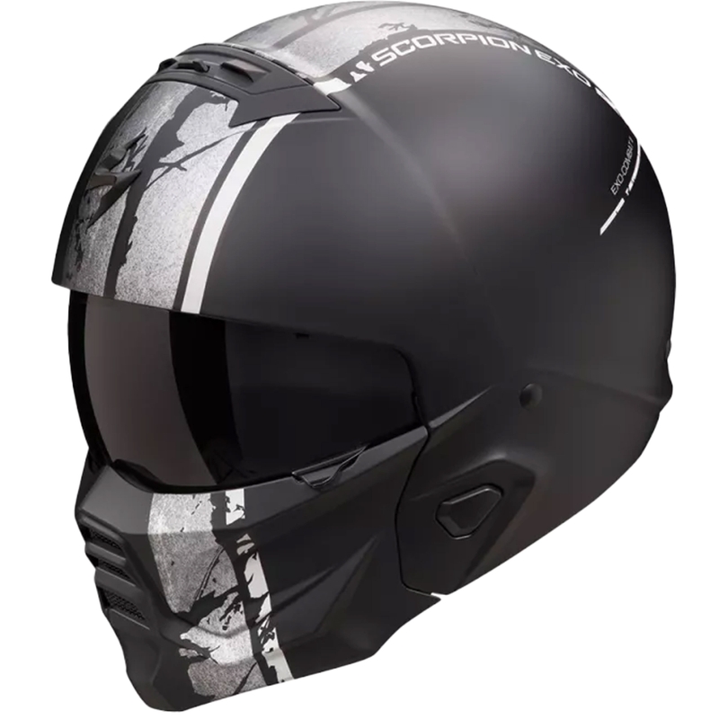 Casco modular Scorpion EXO-COMBAT II LORD negro-plata mate liquidación