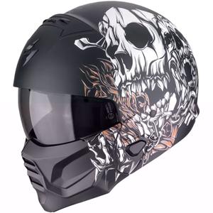 Casco de moto modular Scorpion EXO-COMBAT II GENESIS negro mate-blanco-dorado
