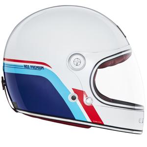 Casco integral de moto NOX PREMIUM REVENGE blanco-azul-rojo