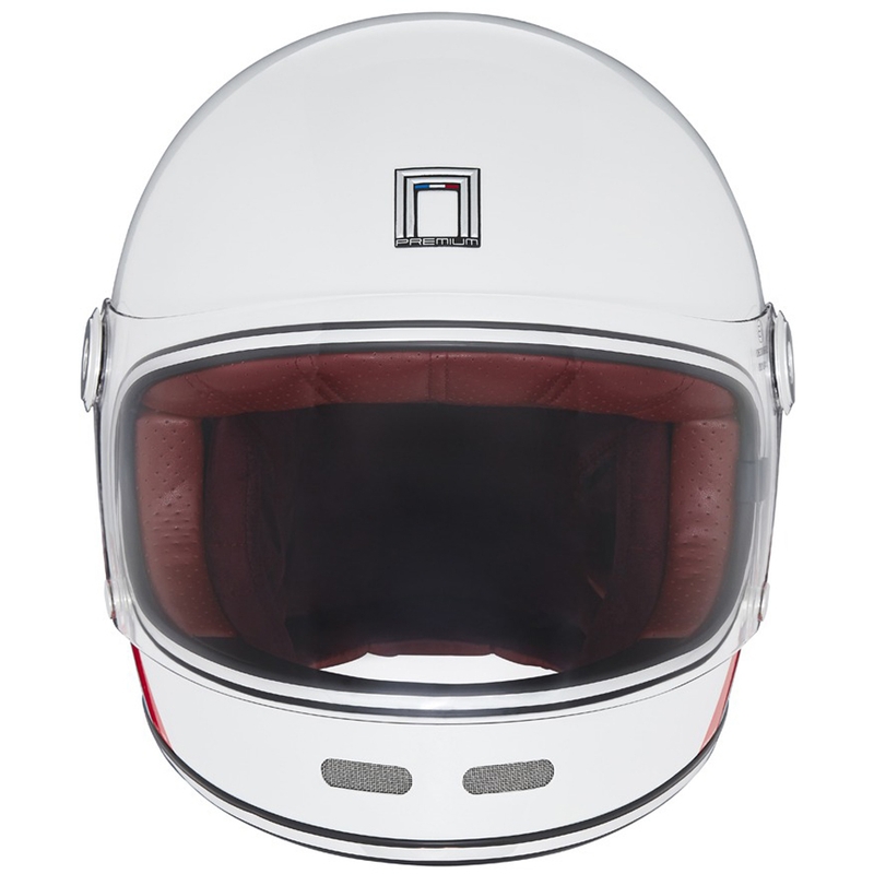 Casco integral de moto NOX PREMIUM REVENGE blanco-azul-rojo