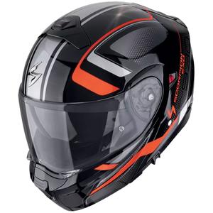 Casco de moto modular Scorpion EXO-930 EVO ARDENS negro metálico-rojo