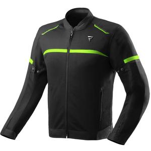 Chaqueta de moto Rebelhorn Echo negra y amarilla fluorescente
