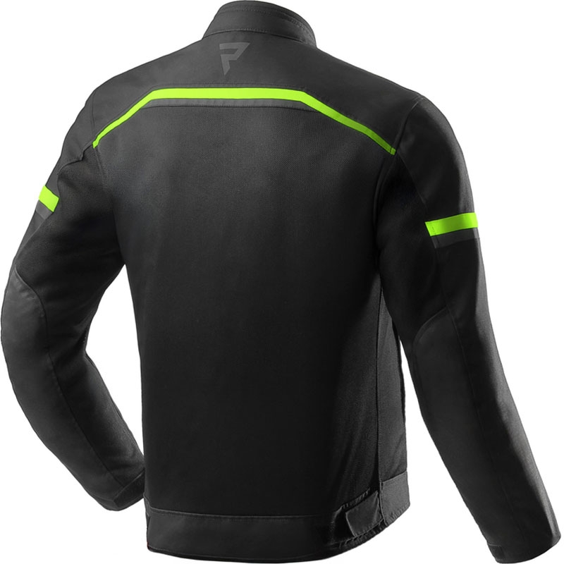 Chaqueta de moto Rebelhorn Echo negra y amarilla fluorescente