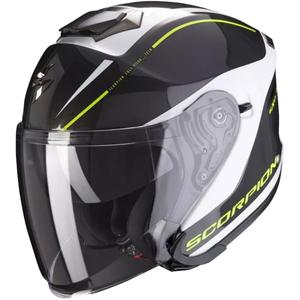 Casco abierto Scorpion EXO-S1 Shadow negro-blanco-amarillo fluo