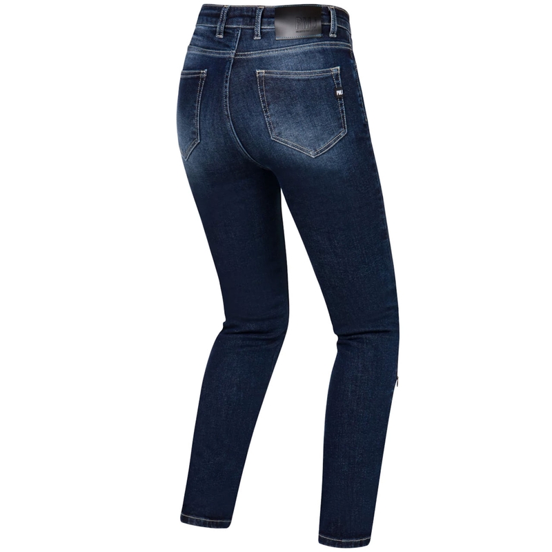 Vaqueros de moto para mujer PMJ Ginevra azul oscuro liquidación