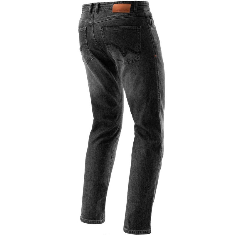 Vaqueros de moto Rebelhorn Bronco con acabado extendido en negro lavado
