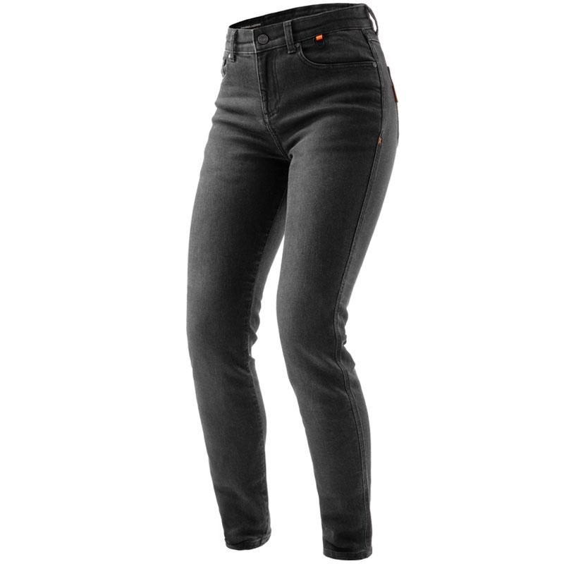 Vaqueros de moto para mujer Rebelhorn Bronco negro lavado
