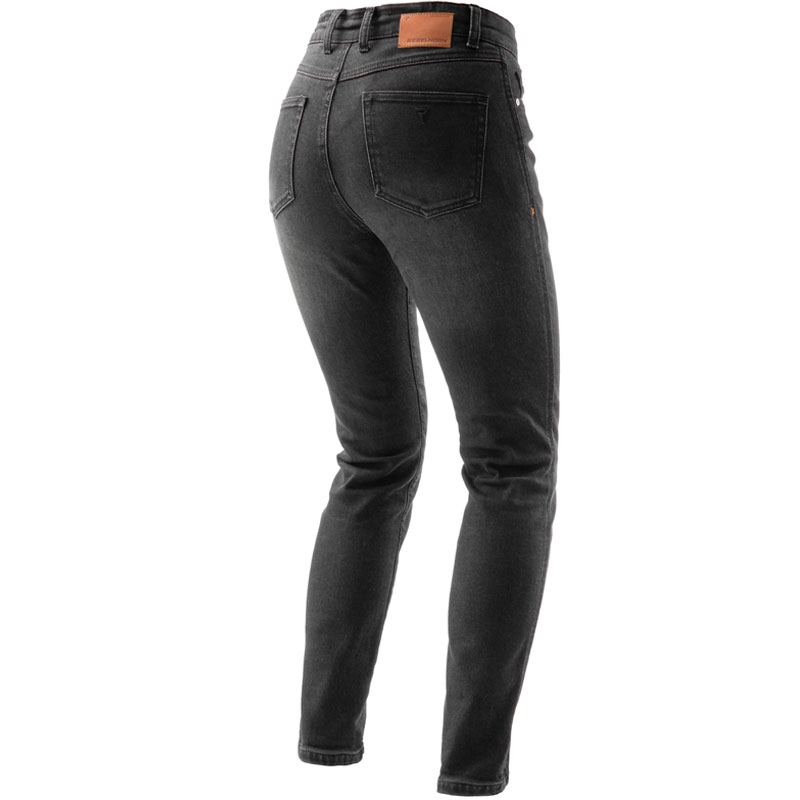 Vaqueros de moto para mujer Rebelhorn Bronco negro lavado