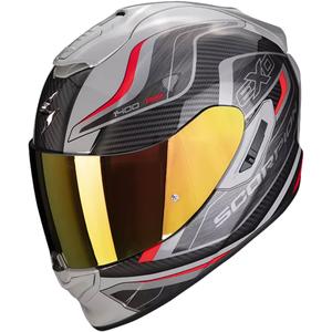 Casco integral de moto Scorpion EXO-1400 EVO Air Attune gris-negro-rojo