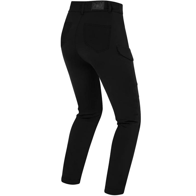 Vaqueros de moto para mujer PMJ Sidney negros liquidación