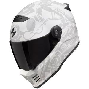Casco integral de moto Scorpion Covert FX Dragon gris-plata mate