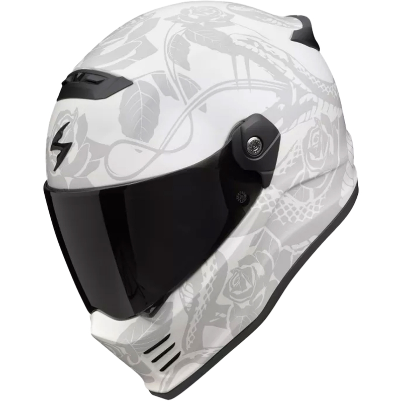 Casco integral de moto Scorpion Covert FX Dragon gris-plata mate
