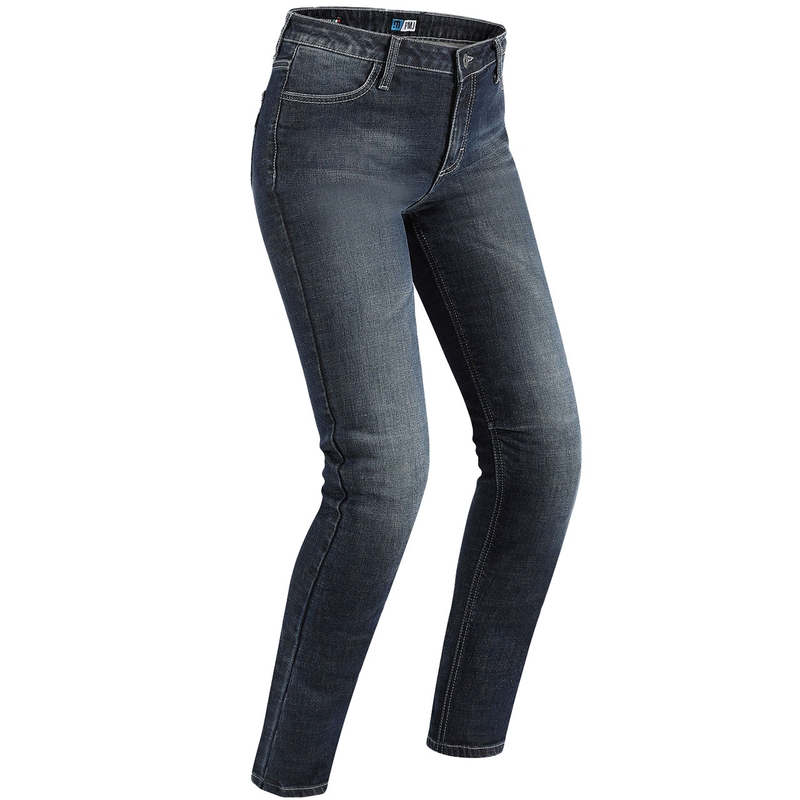 Vaqueros de moto PMJ Rider Blue para mujer liquidación