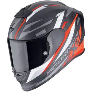 Casco integral de moto Scorpion EXO-R1 EVO CARBON AIR RUNNER negro mate-rojo