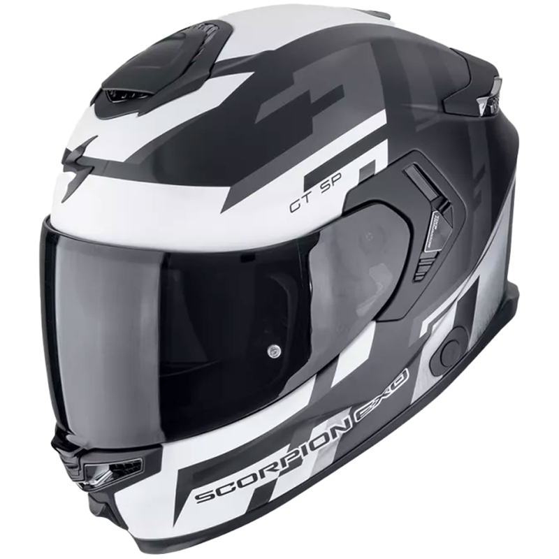 Casco integral de moto Scorpion EXO-GT SP AIR TORNADO negro-plata mate