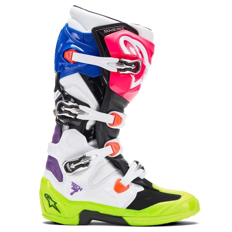 Botas de motocross multicolor Alpinestars TECH 7 edición limitada Hay