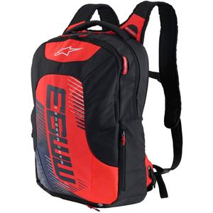 Mochila Alpinestars City Hunter V2 MM93 en rojo fluorescente, azul, negro y blanco