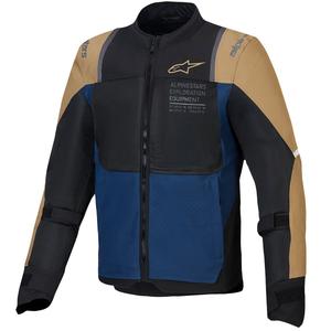 Chaqueta de moto Alpinestars ST-2 Air azul oscuro-caqui oscuro-negro