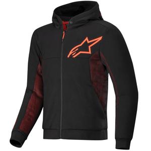Sudadera de moto Alpinestars Chrome Air Sport negra y roja