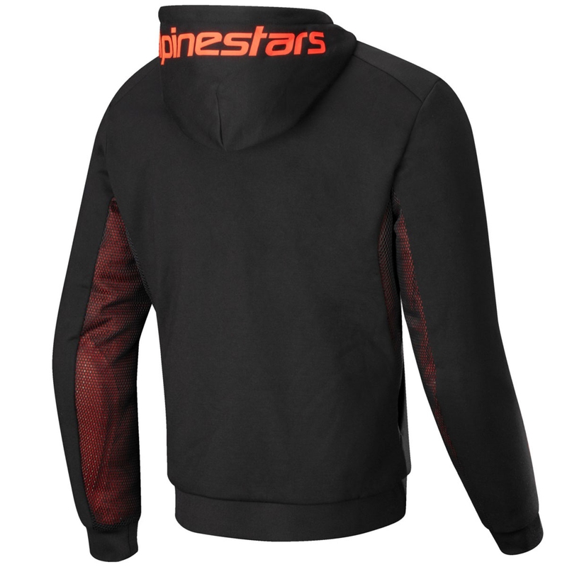 Sudadera de moto Alpinestars Chrome Air Sport negra y roja