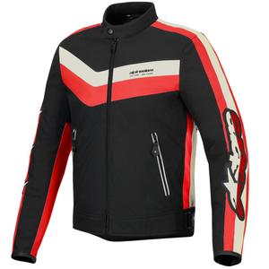 Chaqueta de moto impermeable Alpinestars T-Dyno (negro, rojo y beige)