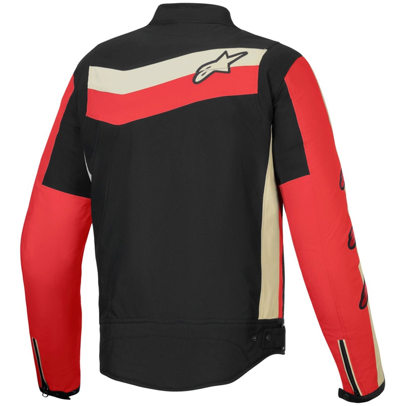 Chaqueta de moto impermeable Alpinestars T-Dyno (negro, rojo y beige)