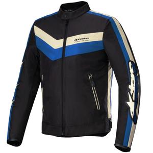 Chaqueta de moto impermeable Alpinestars T-Dyno en negro, azul y beige