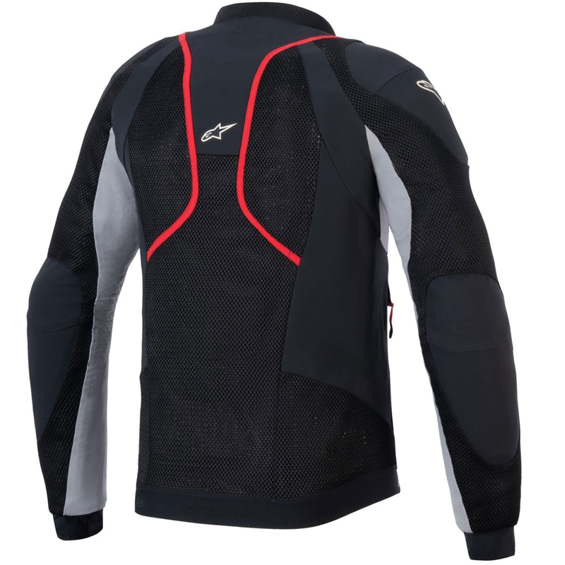 Chaqueta de moto Alpinestars TROOP-AIR PRO negra-gris claro-roja