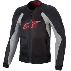 Chaqueta de moto Alpinestars TROOP-AIR negra, gris claro y roja