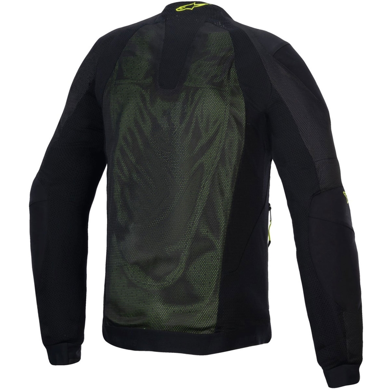 Chaqueta de moto Alpinestars TROOP-AIR negra-amarilla fluorescente