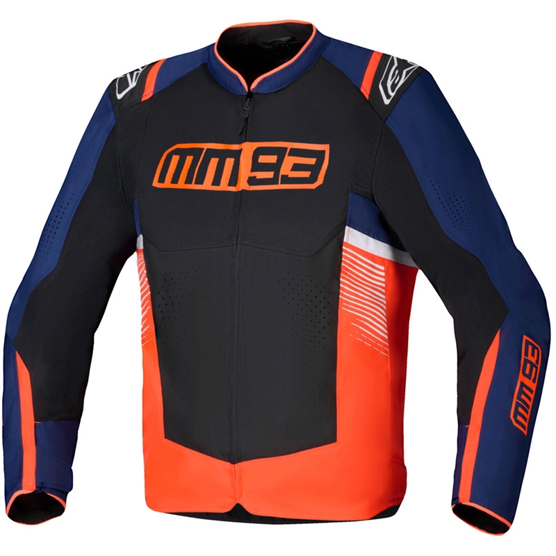 Chaqueta de moto Alpinestars T-SPS Air V2 MM93, colección fluorescente, rojo-azul-negro-blanco